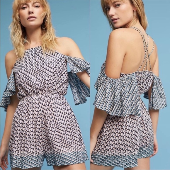 Anthropologie Elevenses Magdalena Romper - Picture 1 of 10